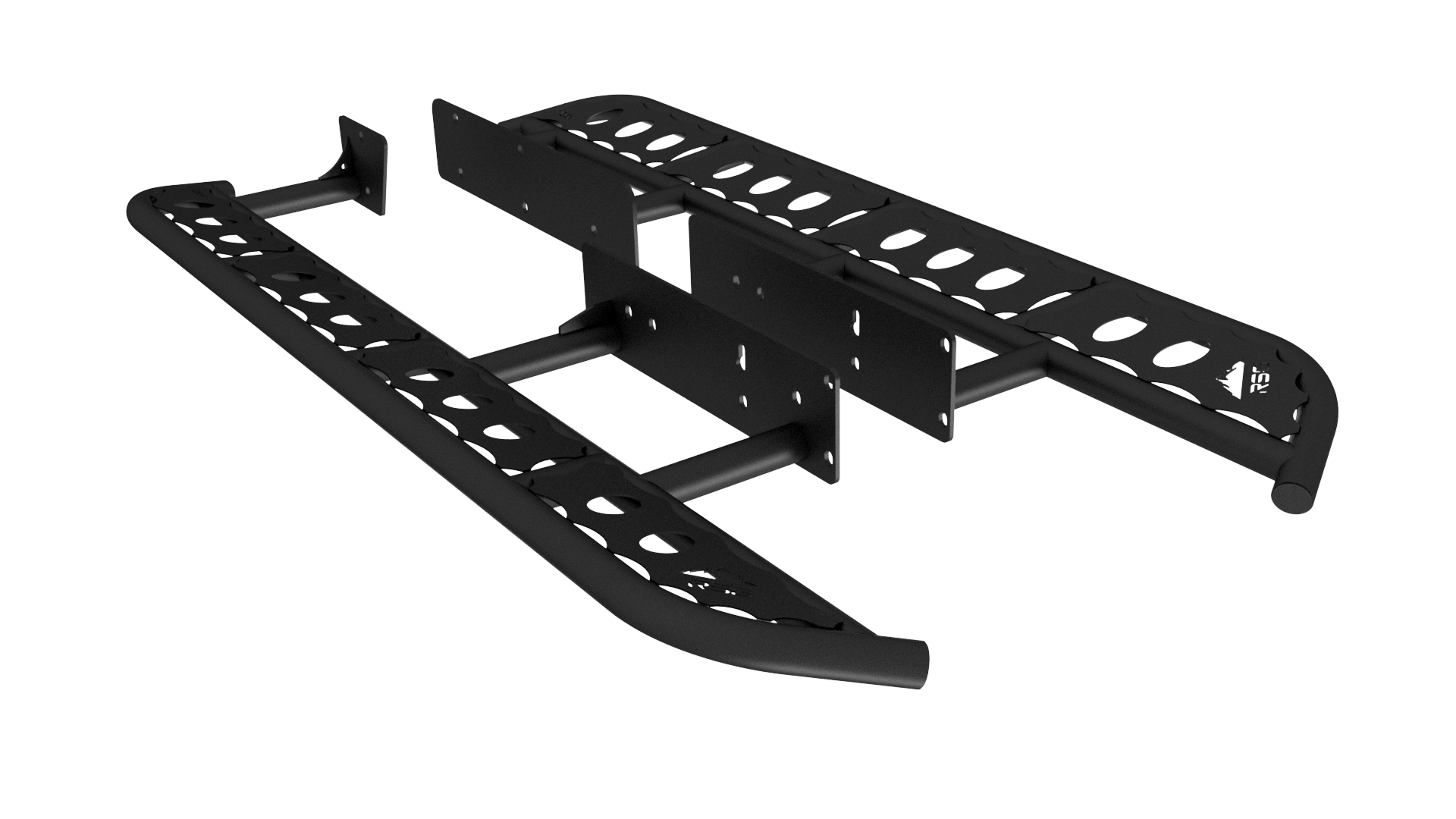 2010-2023 Lexus GX460 Angled Sliders Top Plate With Logo **No Kick Out**