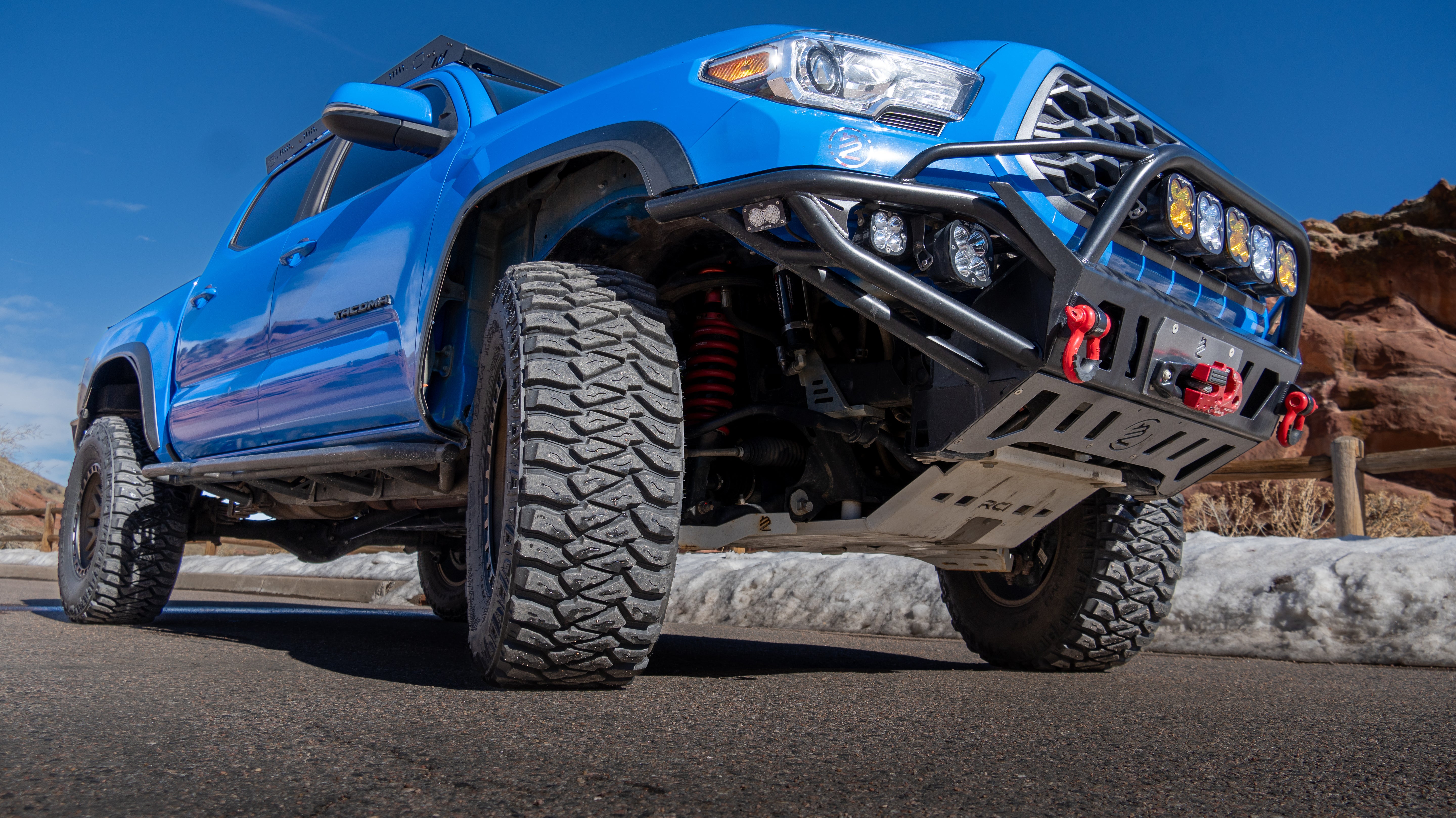Tacoma front bumper setup blue