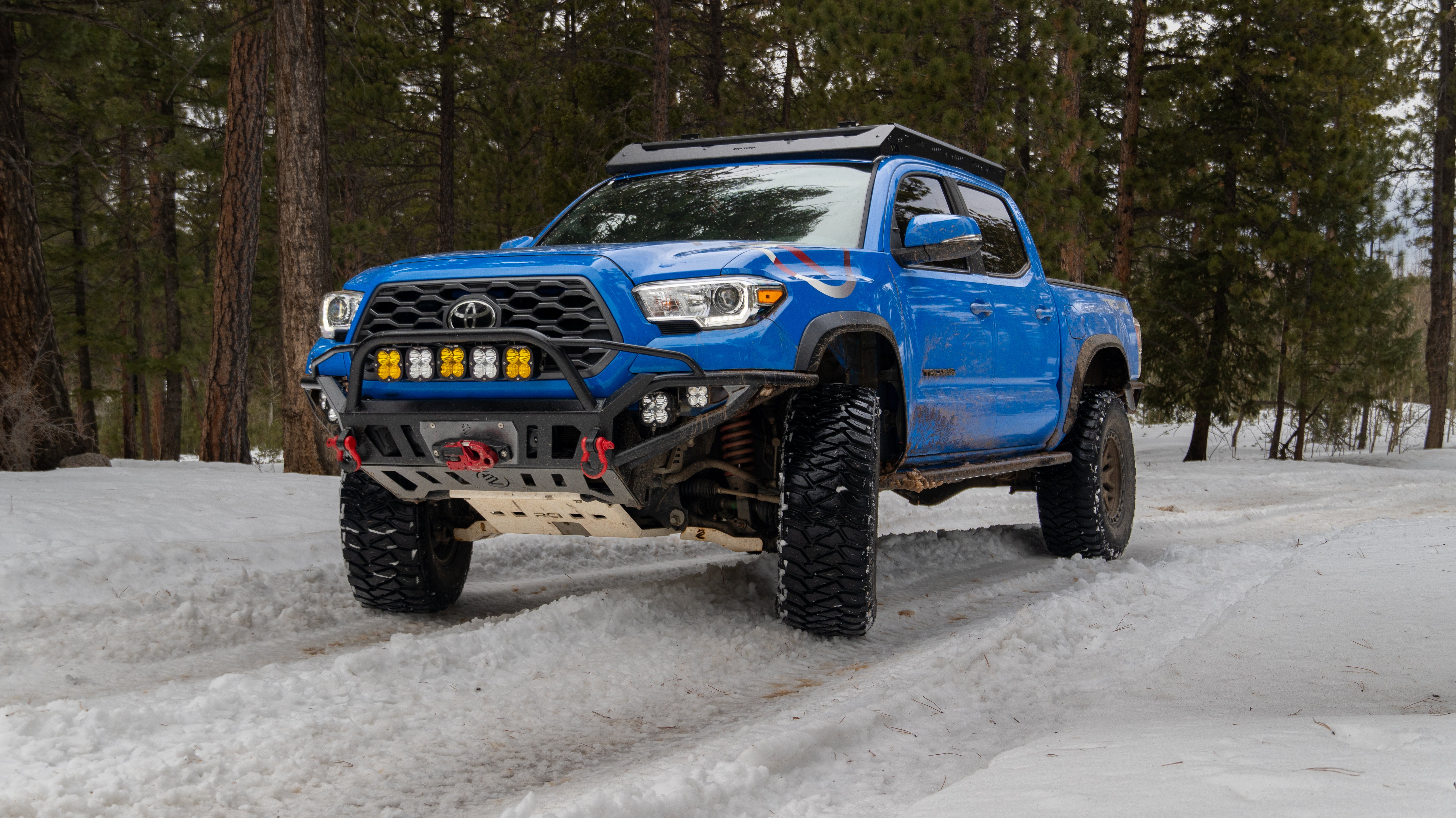 Tacoma front bumper setup blue