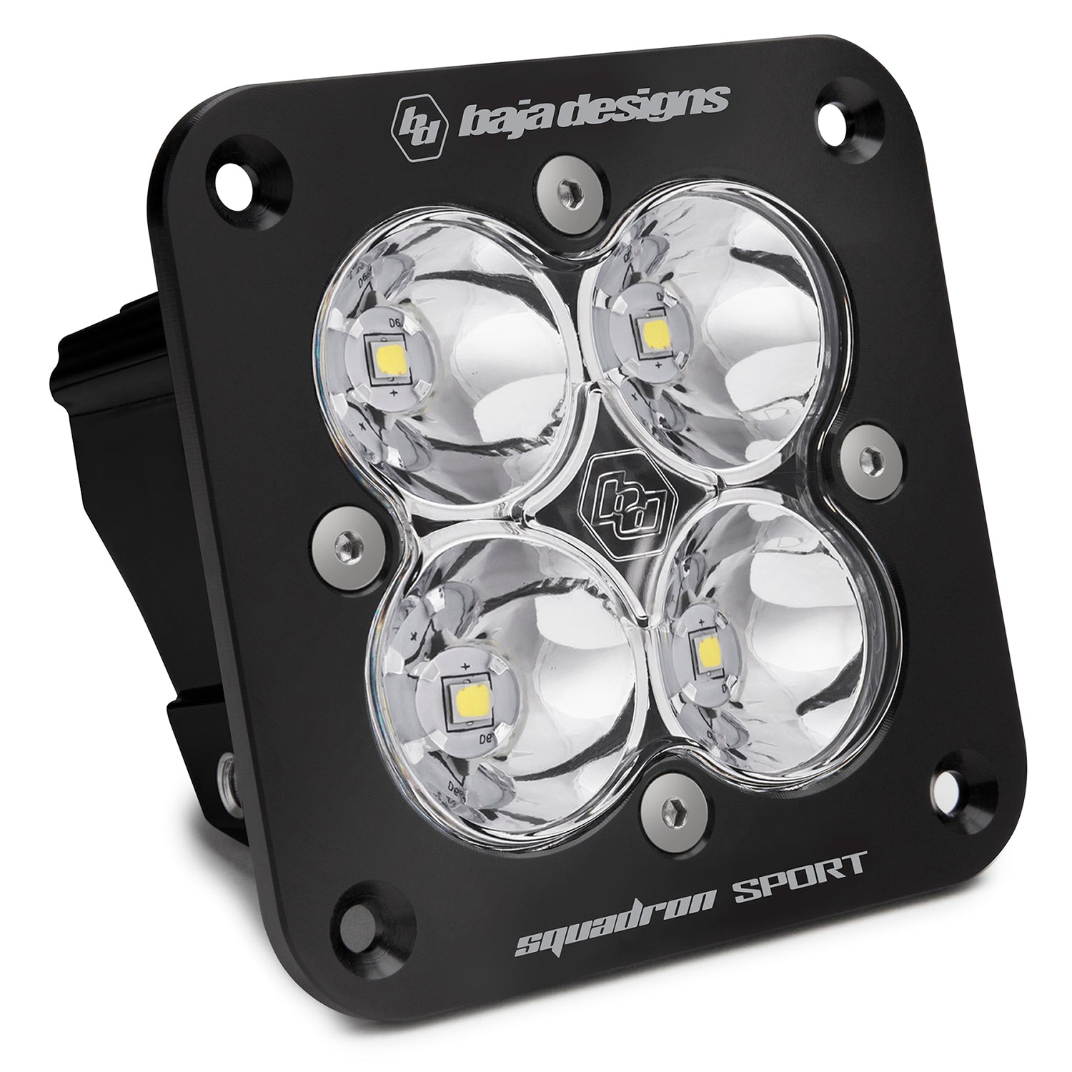 QTY 2 Squadron Sport Black Flush Mount LED Auxiliary Light Pod - Universal