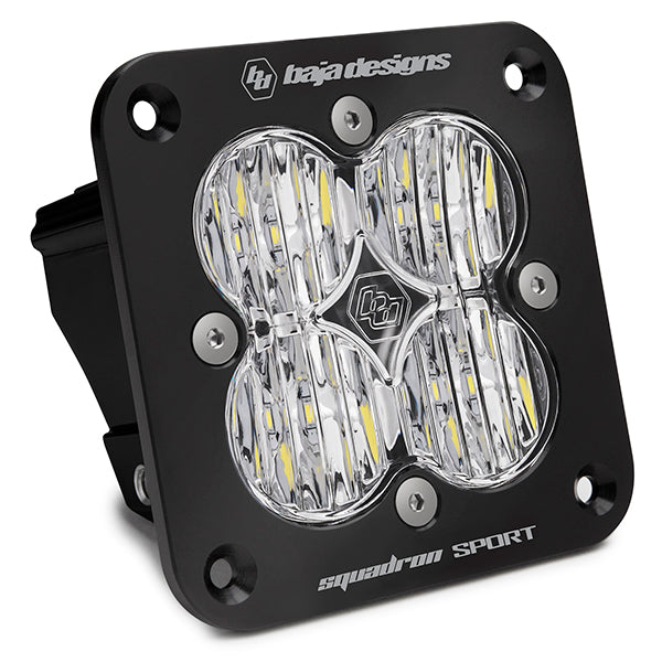 QTY 2 Squadron Sport Black Flush Mount LED Auxiliary Light Pod - Universal