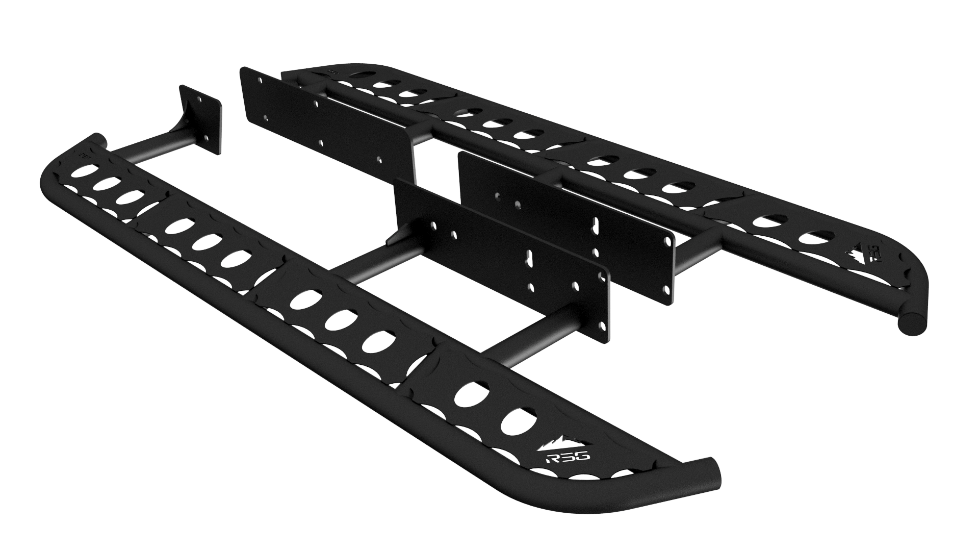 2010-2024 Toyota 4Runner Flat Sliders With Logo Top Plate **No Kick Out**