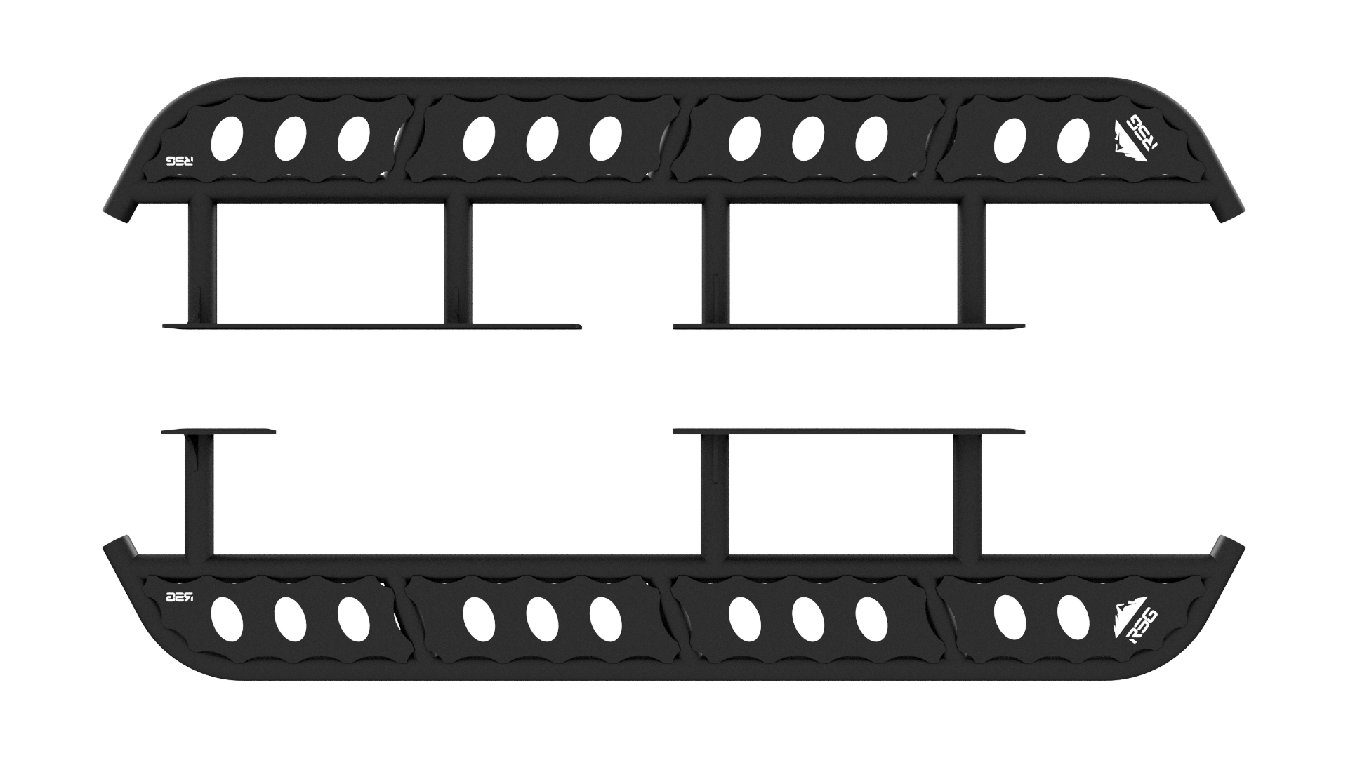 2010-2024 Toyota 4Runner Flat Sliders With Logo Top Plate **No Kick Out**