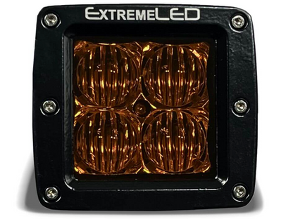 2 Extreme LED Amber Pods Bundle (3in)