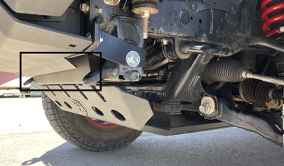 2010+ 5th Gen Toyota 4Runner Front Skid Plate 1/2 Extension Bumper Fill Plate