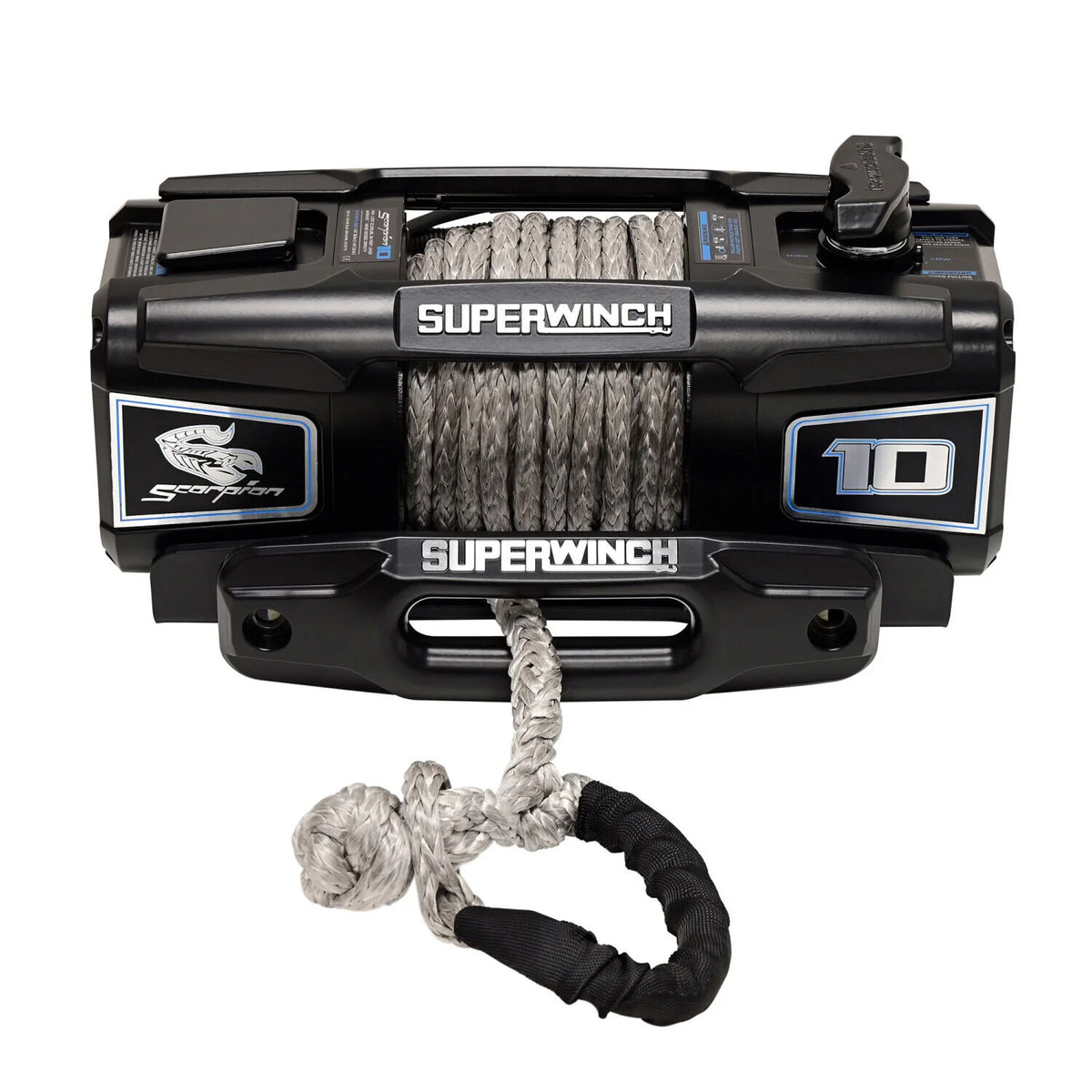 Superwinch Scorpion 10K Winch with Synthetic Rope Black