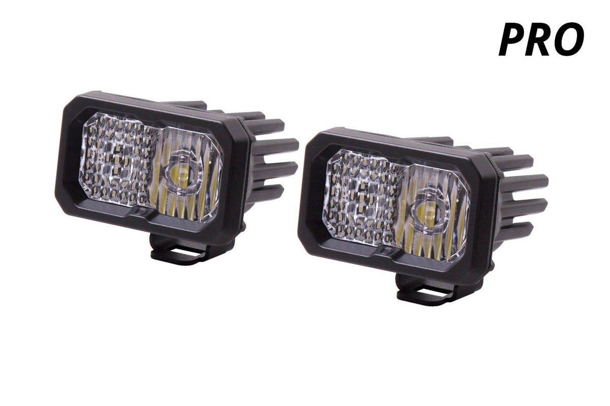 SSC2 SAE/DOT White Pro Standard LED Pod (pair)