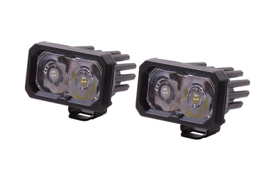 SSC2 SAE/DOT White Pro Standard LED Pod (pair)