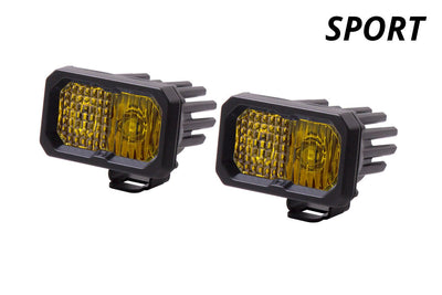 SSC2 SAE Yellow Sport Standard LED Pod (pair)