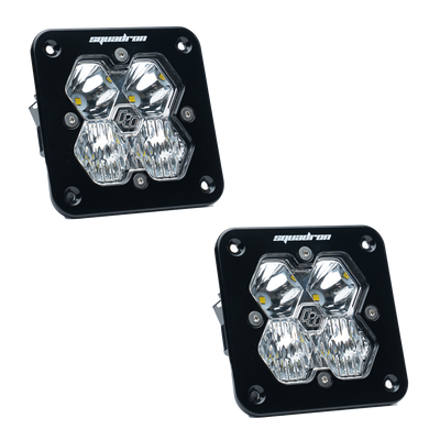 Squadron 2.0 Sport Black Flush Mount LED Auxiliary Light Pod - Universal