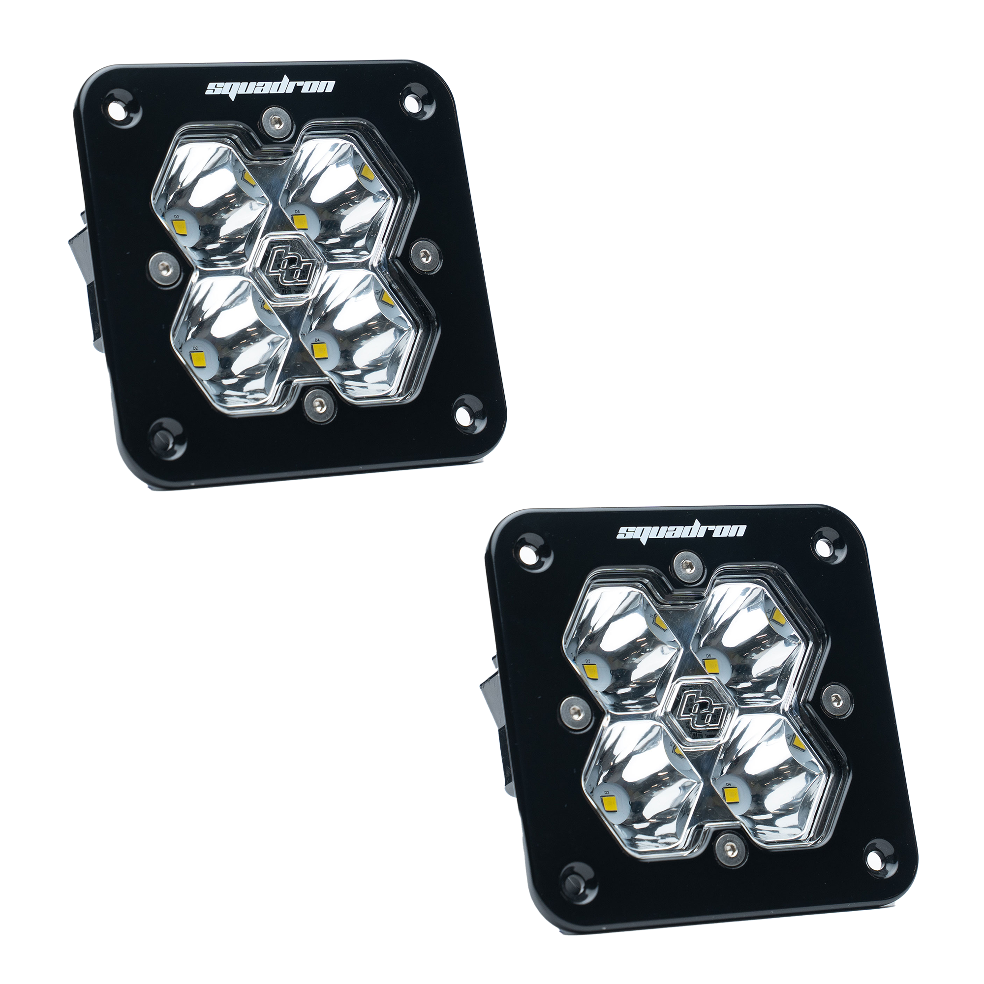 Squadron 2.0 Sport Black Flush Mount LED Auxiliary Light Pod - Universal