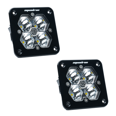 Squadron 2.0 Sport Black Flush Mount LED Auxiliary Light Pod - Universal