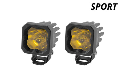 SSC1 Yellow Sport Standard LED Pod (pair)