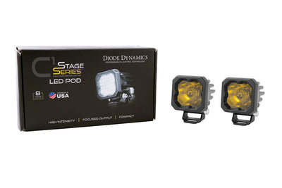 SSC1 Yellow Sport Standard LED Pod (pair)
