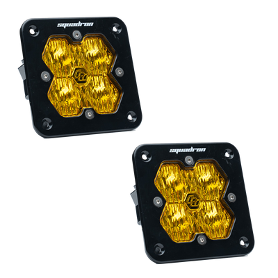 Squadron 2.0 Sport Black Flush Mount LED Auxiliary Light Pod - Universal