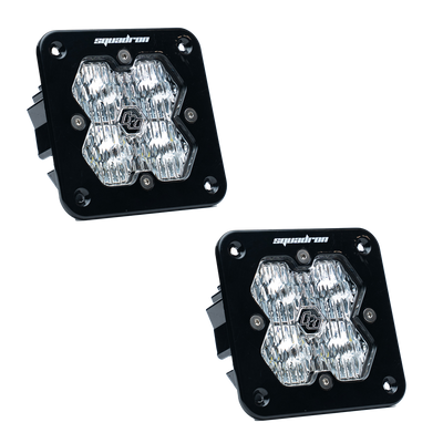Squadron 2.0 Sport Black Flush Mount LED Auxiliary Light Pod - Universal