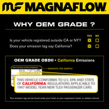 Load image into Gallery viewer, MagnaFlow Conv Univ 2.25in Inlet/Outlet Center/Center Round 9in Body L x 5.125in W x 13in Overall L